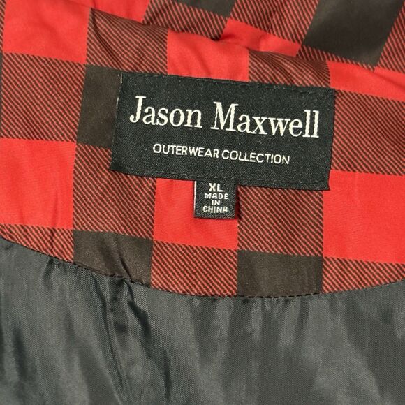 Jason Maxwell Red Black Buffalo Plaid Quilted Puffer Vest Women’s XL - Picture 5 of 7